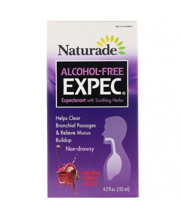 Naturade Alcohol Free EXPEC Herbal Expectorant Natural Cherry Flavor 4.2 fl oz (125 ml)