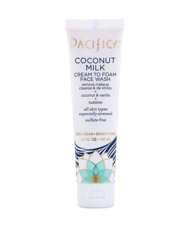 Pacifica Coconut Milk Cream to Foam Face Wash 1.4 fl oz (40 ml)