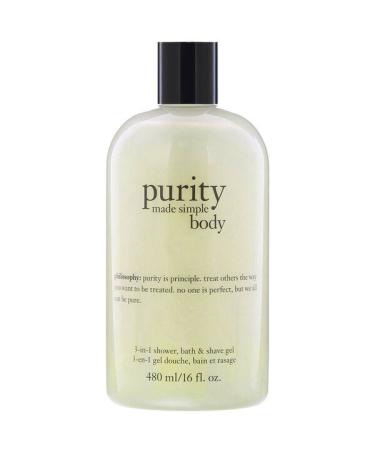 Philosophy Purity Made Simple Body 3-in-1 Shower Bath & Shave Gel 16 fl oz (480 ml)
