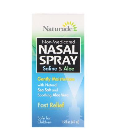 Naturade Nasal Spray Saline & Aloe 1.5 fl oz (45 ml)