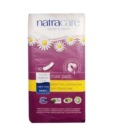 Natracare Maxi Pads Night Time 10 Pads