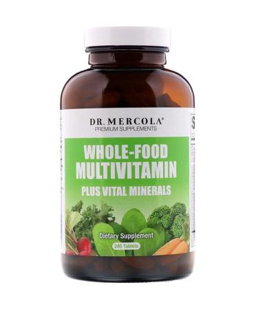 Dr. Mercola Whole-Food Multivitamin Plus Vital Minerals 240 Tablets