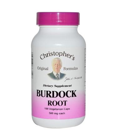 Christopher's Original Formulas Burdock Root 500 mg 100 Vegetarian Caps