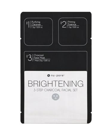 Nu-Pore Brightening 3-Step Charcoal Facial Set 1 Pack