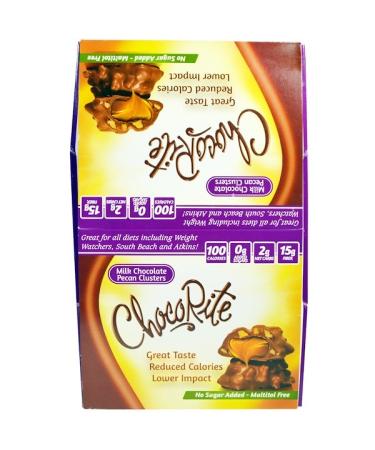 HealthSmart Foods ChocoRite Milk Chocolate Pecan Cluster 16 Count 1.13 oz (32 g) Each