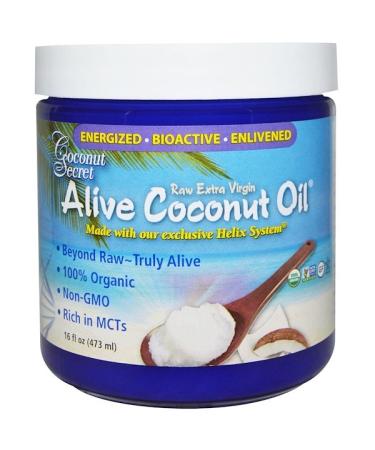 Coconut Secret Organic Alive Coconut Oil Raw Extra Virgin 16 fl oz (473 ml)