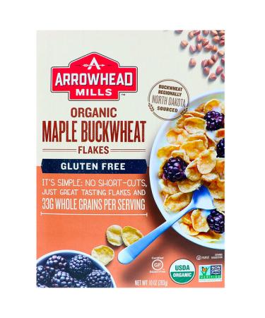 Arrowhead Mills Organic Maple Buckwheat Flakes Gluten Free 10 oz (283 g)