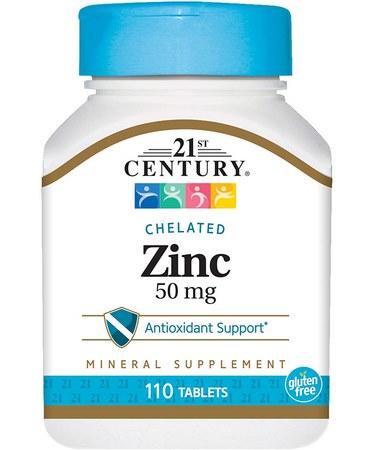 21st Century Zinc Chelated 50 mg 110 Tablets