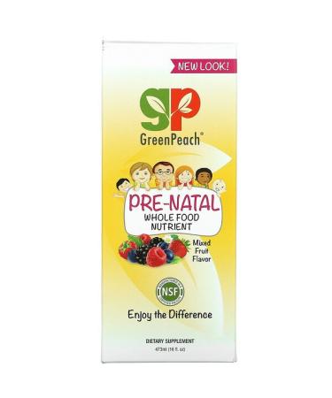 GreenPeach Pre-Natal Whole Food Nutrient Mixed Fruit 16 fl oz (473 ml)