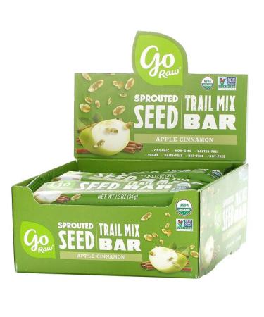 Go Raw Sprouted Seed Trail Mix Bar Apple Cinnamon 12 Bars 1.2 oz(34 g) Each