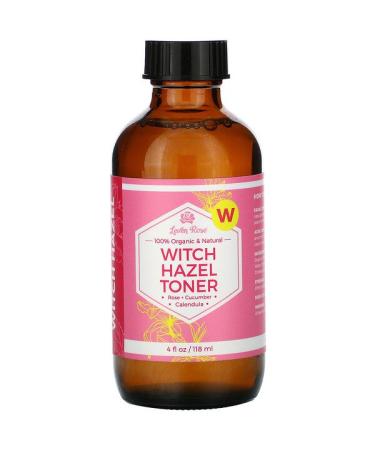 Leven Rose 100% Organic & Natural Witch Hazel Toner 4 fl oz (118 ml)