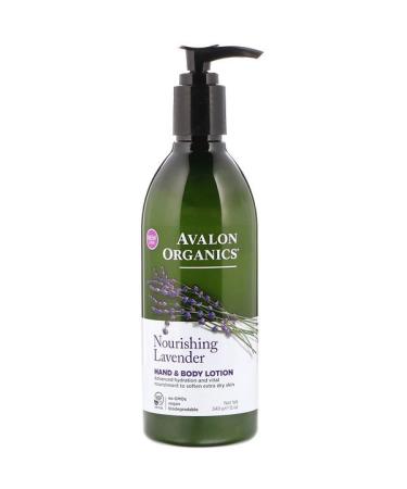 Avalon Organics Hand & Body Lotion Nourishing Lavender 12 oz (340 g)