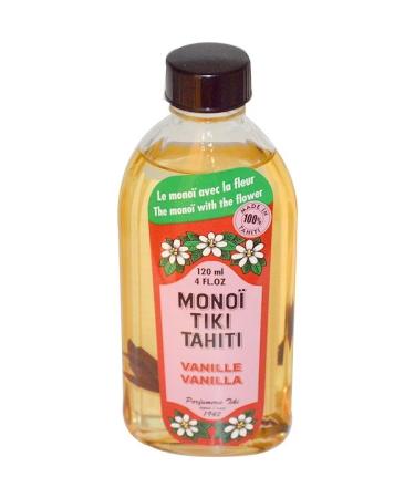Monoi Tiare Tahiti Coconut Oil Vanilla 4 fl oz (120 ml)