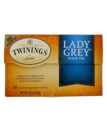 Twinings Lady Grey Black Tea 20 Tea Bags 1.41 oz (40 g)