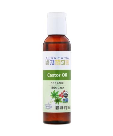 Aura Cacia Organic Skin Care Castor Oil 4 fl oz (118 ml)