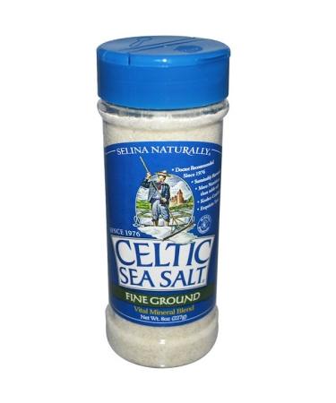 Celtic Sea Salt Fine Ground Vital Mineral Blend Shaker Jar 8 oz (227 g)