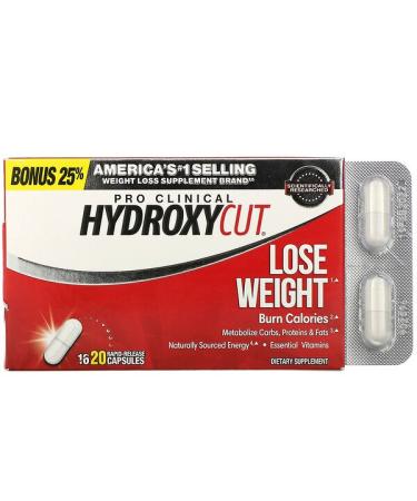 Hydroxycut Pro Clinical Hydroxycut Lose Weight 20 Rapid-Release Capsules