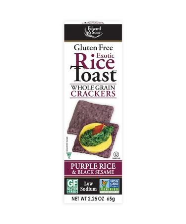 Edward & Sons Exotic Rice Toast Whole Grain Crackers Purple Rice & Black Sesame 2.25 oz (65 g)