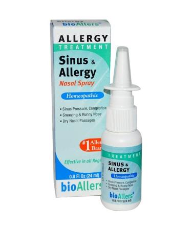 NatraBio BioAllers Allergy Treatment Sinus & Allergy Nasal Spray 0.8 fl oz (24 ml)
