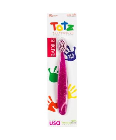 RADIUS Totz Toothbrush 18 + Months Extra Soft Pink Sparkle