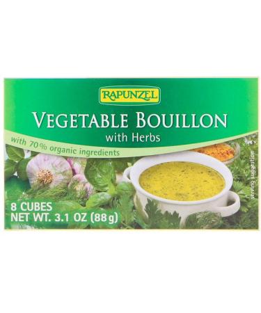 Rapunzel Vegan Vegetable Bouillon with Herbs 8 Cubes 3.1 oz (88 g)