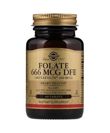 Solgar Folate as Metafolin 400 mcg 100 Tablets