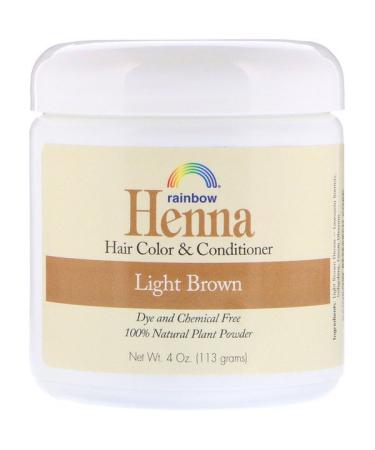 Rainbow Research Henna Hair Color and Conditioner Light Brown 4 oz (113 g)