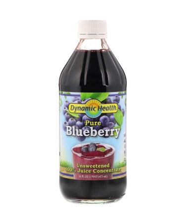 Dynamic Health  Laboratories Pure Blueberry 100% Juice Concentrate Unsweetened 16 fl oz (473 ml)