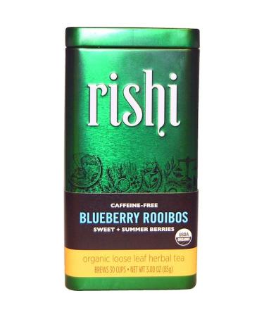Rishi Tea Organic Loose Leaf Herbal Tea Blueberry Rooibos Caffeine-Free 3.00 oz (85 g)