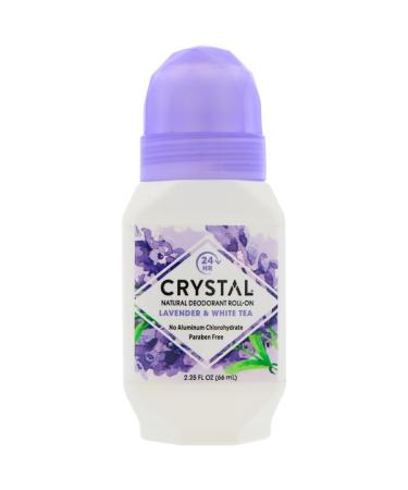 Crystal Body Deodorant Natural Deodorant Roll-On Lavender & White Tea 2.25 fl oz (66 ml)