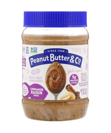 Peanut Butter & Co. Cinnamon Raisin Swirl Peanut Butter Blended with Cinnamon and Raisins 16 oz (454 g)