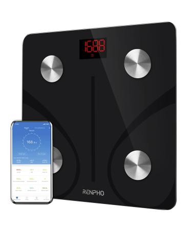 RENPHO Body Fat Scale Smart BMI Scale Digital Bathroom Wireless Weight Scale - Black