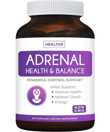 Healths Harmony Adrenal Support & Powerful Cortisol Manager - 60 Capsules