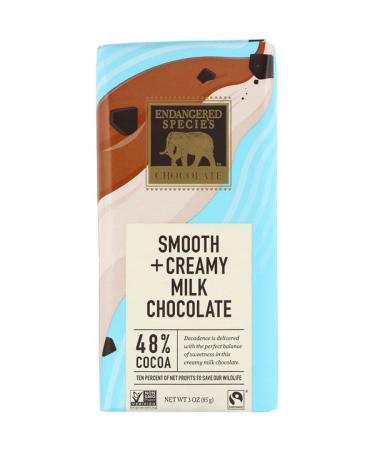 Endangered Species Chocolate Smooth + Creamy Milk Chocolate 48% Cocoa 3 oz (85 g)