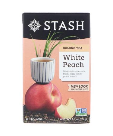 Stash Tea Oolong Tea White Peach 18 Tea Bags 1.2 oz (35 g)