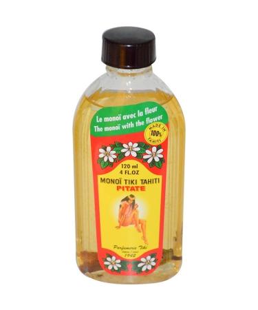 Monoi Tiare Tahiti Coconut Oil Pitate (Jasmine) 4 fl oz (120 ml)