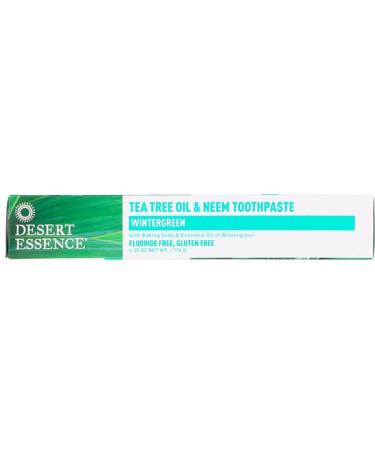 Desert Essence Tea Tree Oil & Neem Toothpaste Wintergreen 6.25 oz (176 g)