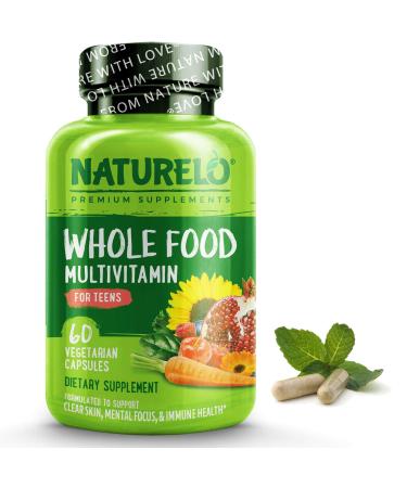 NATURELO Whole Food Multivitamin for Teenage Boys & Girls - 60 Capsules