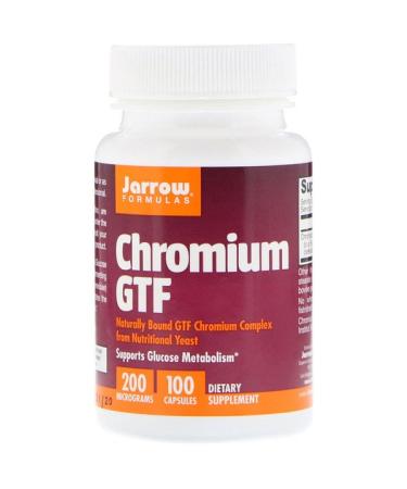 Jarrow Formulas Chromium GTF 200 mcg 100 Capsules
