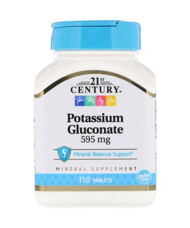 21st Century Potassium Gluconate 595 mg 110 Tablets