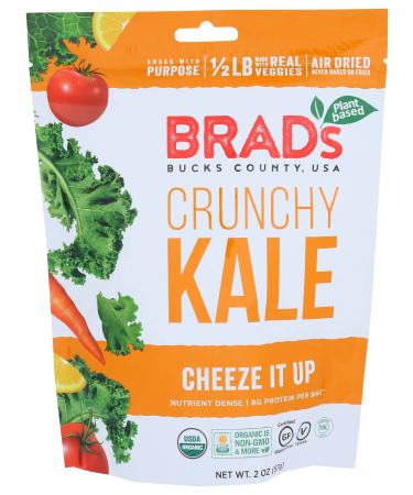 Brad's Plant Based - Crunchy Kale - Cheeze It Up - Case of 12 - 2 oz.