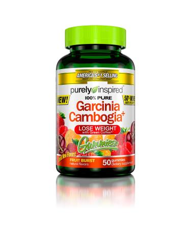 Purely Inspired Garcinia Cambogia Gummies Fruit Burst 50 Gummies
