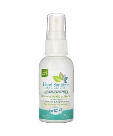 BAC-D Hand Sanitizer and Wound Care Alcohol Free 2 fl oz (59 ml)