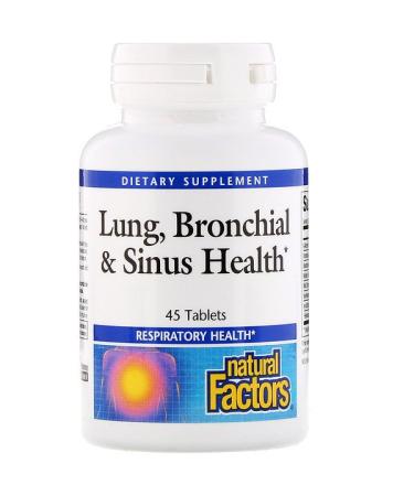 Natural Factors Lung Bronchial & Sinus Health 45 Tablets