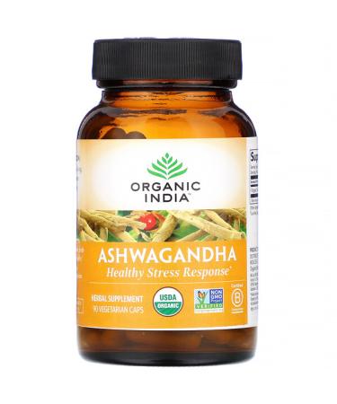 Organic India Ashwagandha 90 Vegetarian Caps