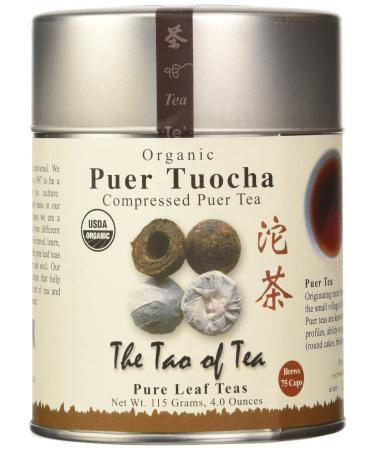 The Tao of Tea Organic Compressed Puer Tea Puer Tuocha 3.0 oz (85 g)