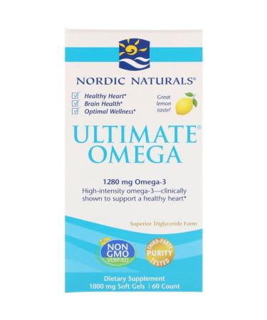 Nordic Naturals Ultimate Omega Lemon 1280 mg 60 Soft Gels