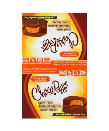 HealthSmart Foods ChocoRite Peanut Butter Cup Patties 16 Count 1.27 oz (36 g) Each