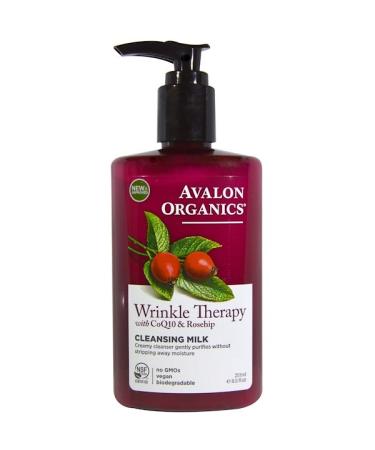 Avalon Organics Wrinkle Therapy With CoQ10 & Rosehip Cleansing Milk 8.5 fl oz (251 ml)