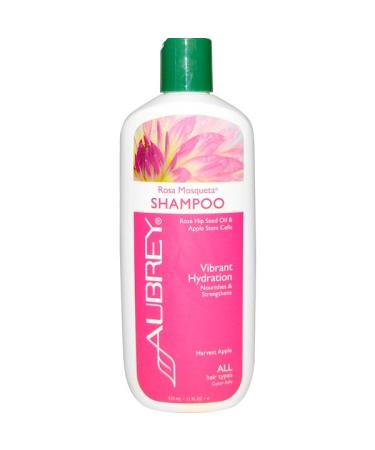 Aubrey Organics Rosa Mosqueta Shampoo Vibrant Hydration All Hair Types 11 fl oz (325 ml)